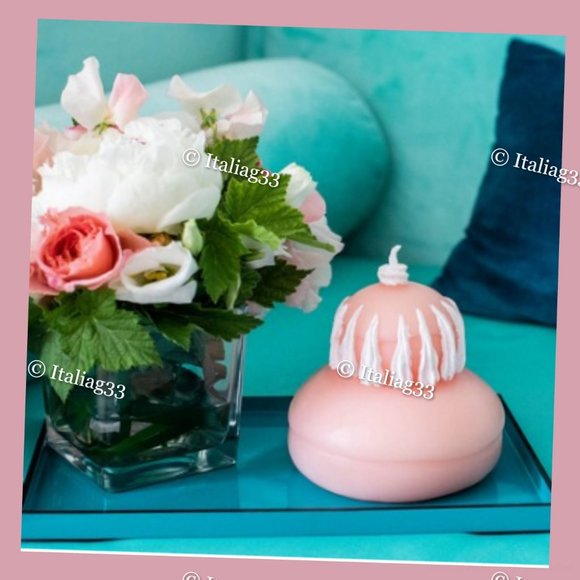 LADUREE Rose Scented Candle BOUGIE RELIGIEUSE The & Beaute Paris - Pink & White - Picture 10 of 14